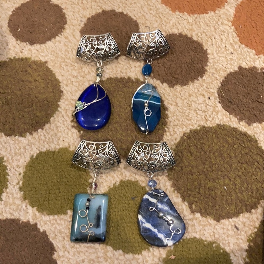 Scarf holder.  Genuine stone.